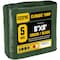 Core Tarps Heavy Duty Tarp, 8 ft L x 0.5 mm H x 6 ft W, 5 Mil, Green/Black, Polyethylene CT-503-6X8 - alternate 1